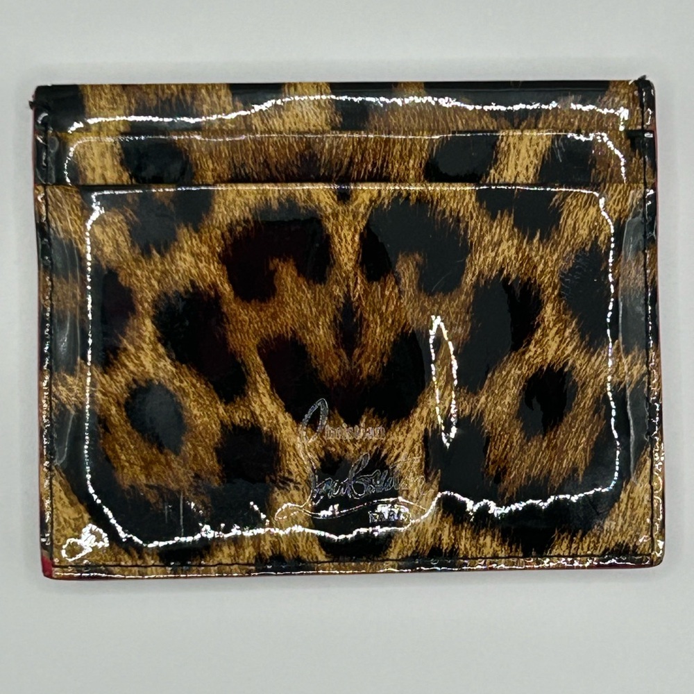 Christian Louboutin Leopard Studded Card Holder - Picture 2 of 13